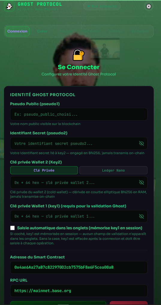 Interface Ghost V2 - Vue A